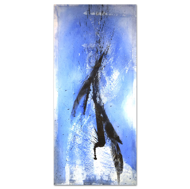 Malerei auf Schleiernessel: Serie Blau